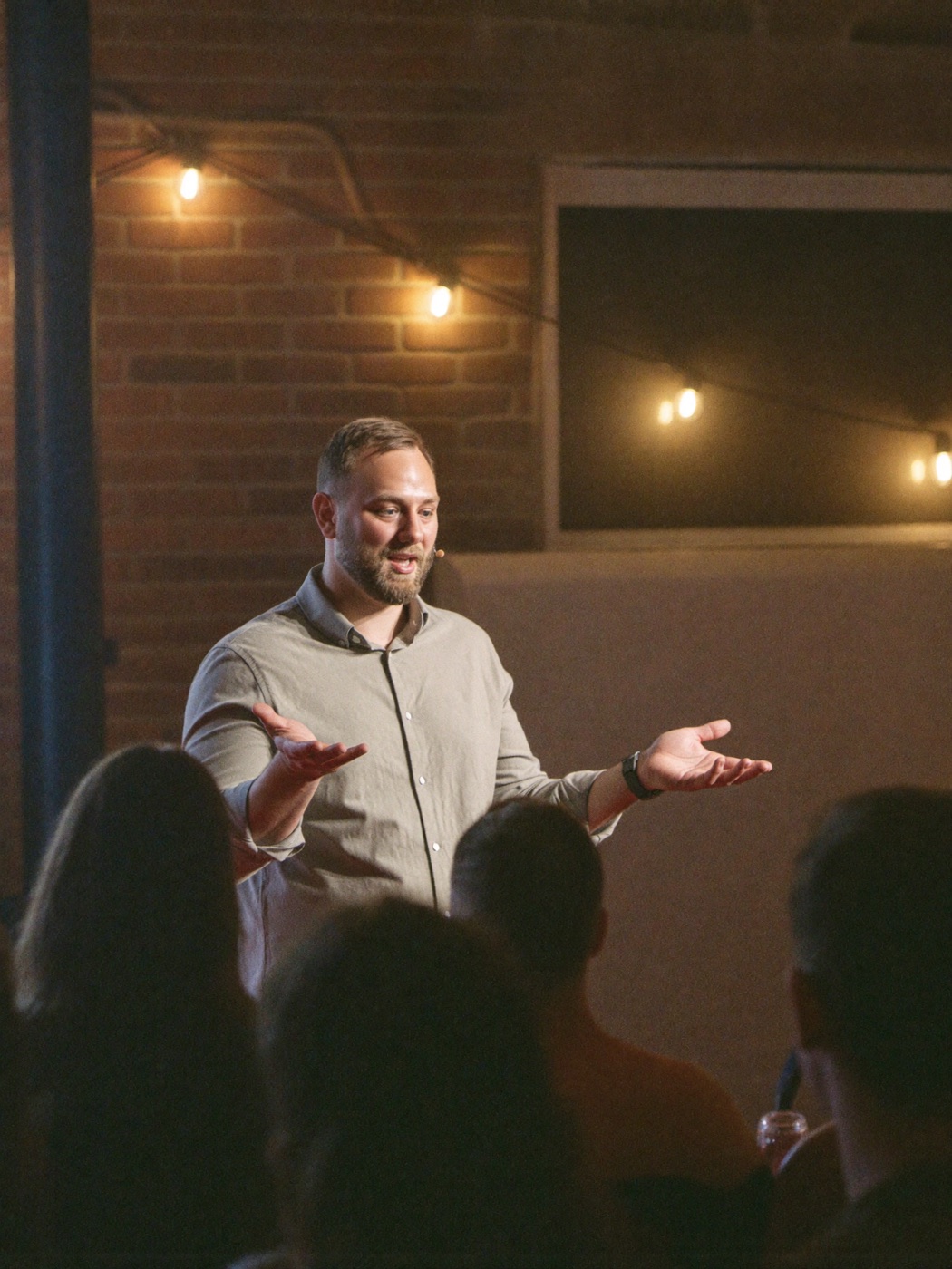 Phil Neil speaking with a workshop audience